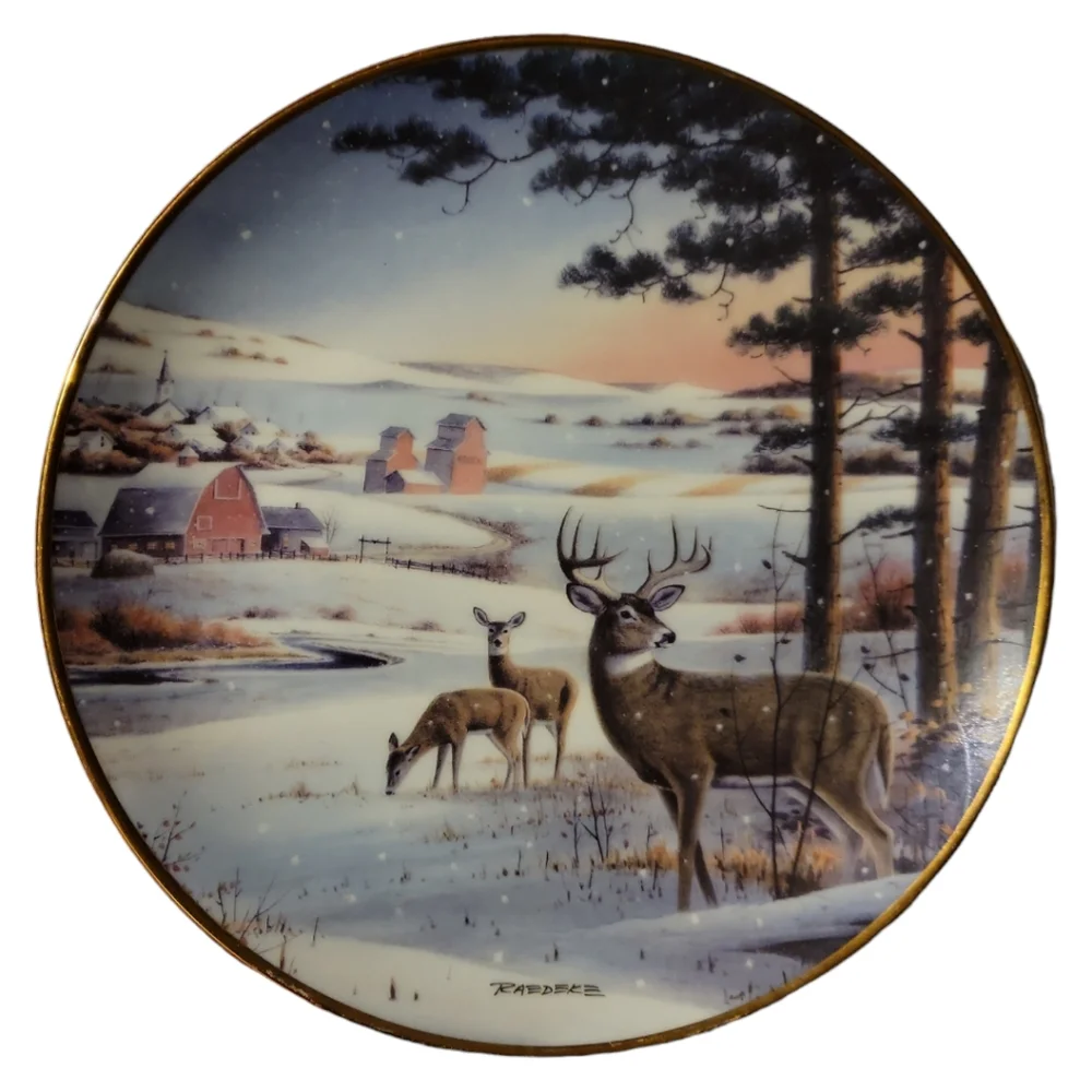 Vtg 95 Cenex/Land O’Lakes Raedeke Changing Seasons III Ltd Ed. Plate Deer Gold